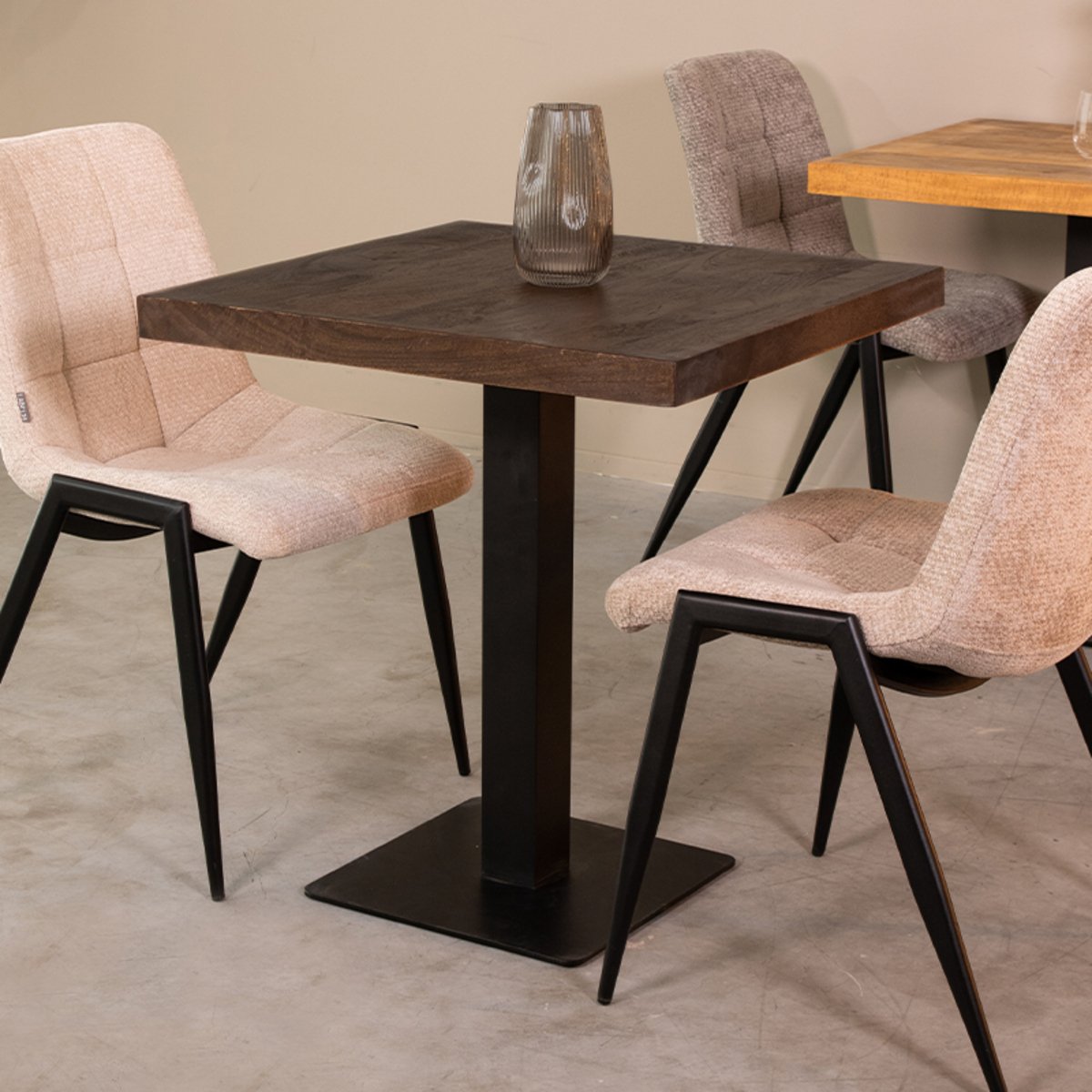 Tafelblad 70x70 Mangohout Espresso