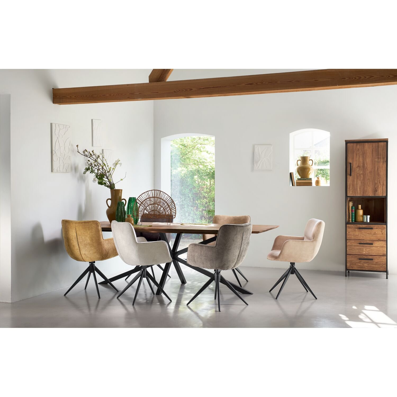 Eettafel Romaro 240 x 100 teak mix rough