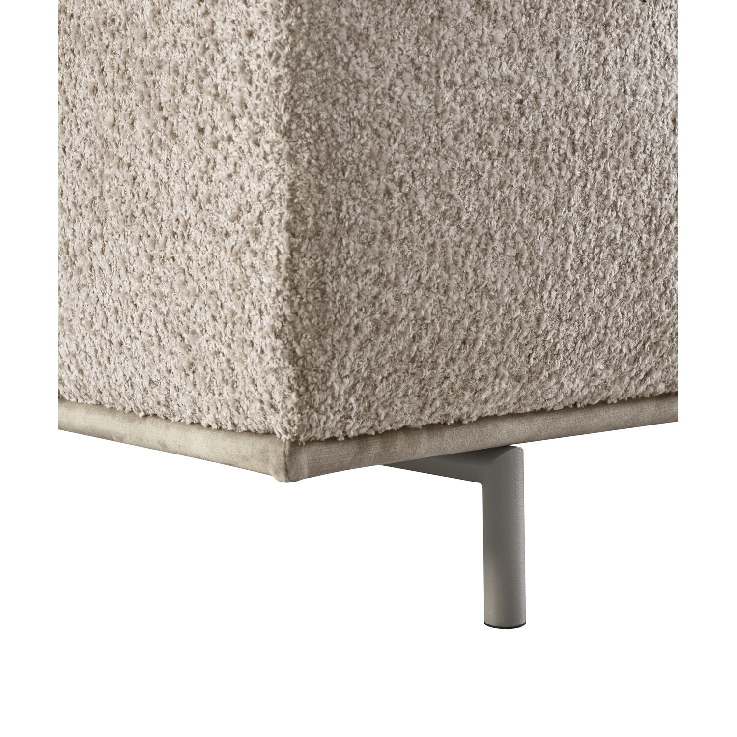 Hoekbank Pantini pocketvering met traagschuim in taupe