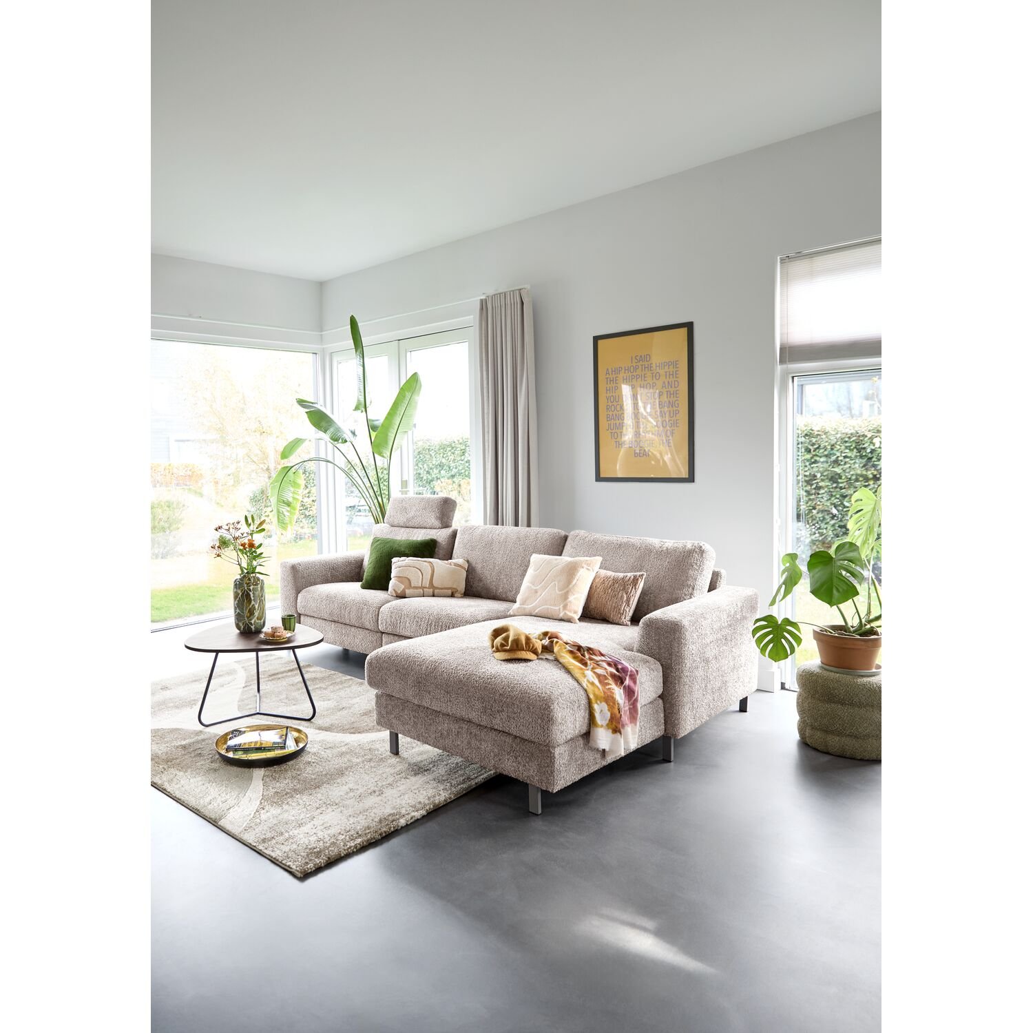 Hoekbank Totham elektrische relaxfunctie polyether in taupe