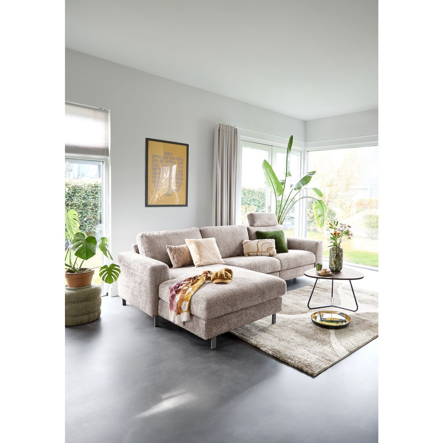 Hoekbank Totham elektrische relaxfunctie polyether in taupe