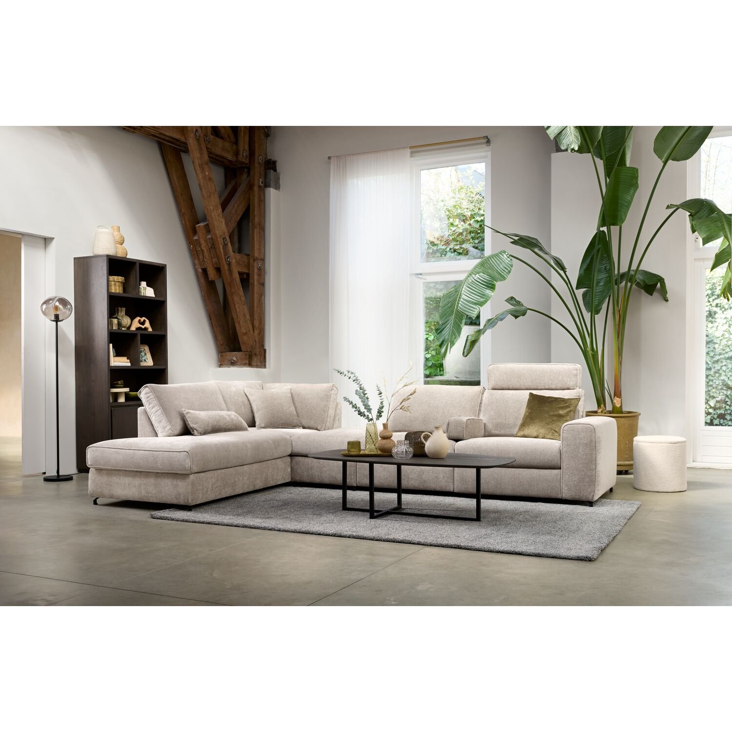 Salontafel Tavolo ovaal 140x70 massief eikenhout slate