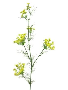 Kunstbloem Daucus carota geel, 120 cm