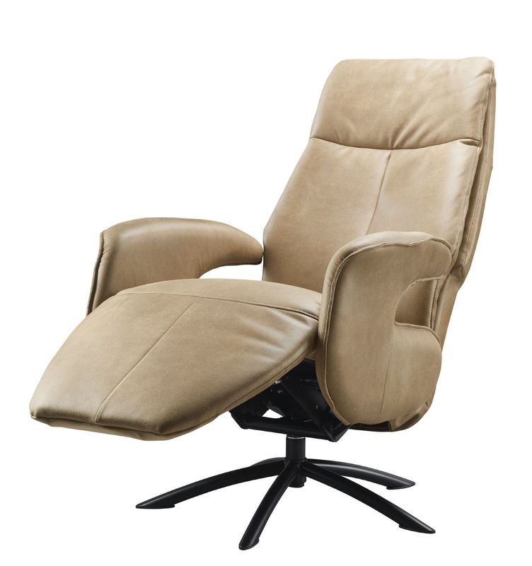 Draai-/Relaxfauteuil Balfour HR-schuim zitting elektrisch verstelbaar cognac