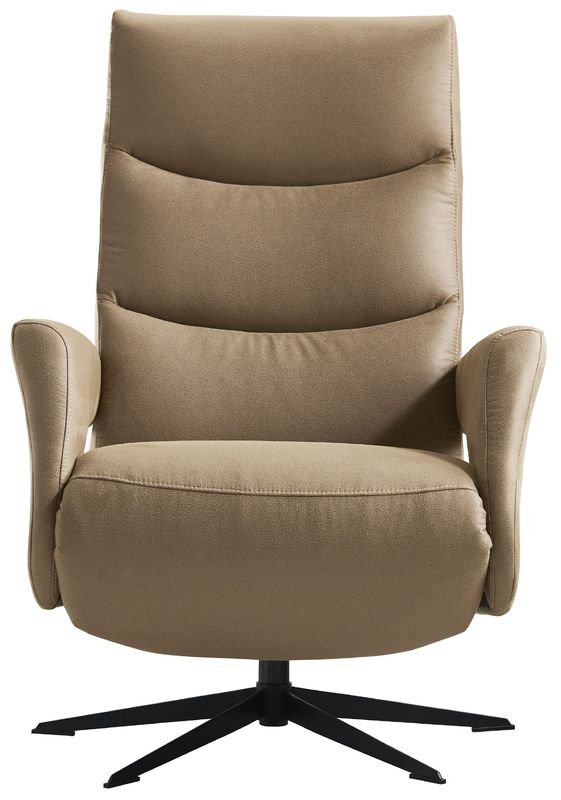 Relaxfauteuil Nortwood HR-schuim zitting elektrisch verstelbaar cognac