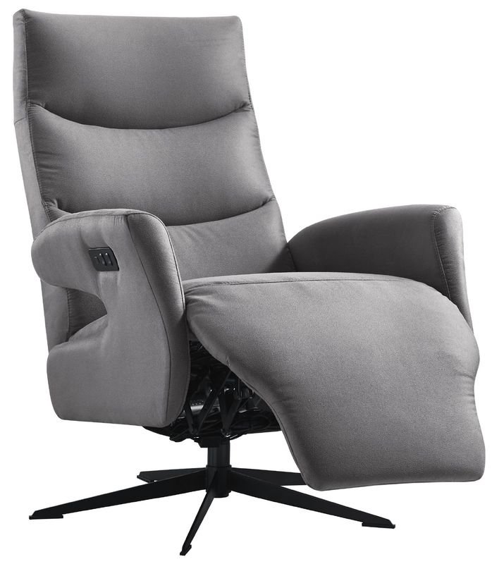 Relaxfauteuil Nortwood HR-schuim zitting elektrisch verstelbaar antraciet
