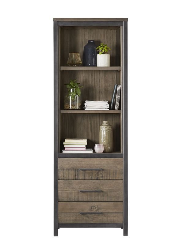 Boekenkast Tregosa 200 x 68 smoked grey