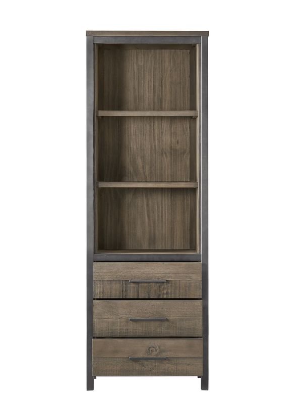 Boekenkast Tregosa 200 x 68 smoked grey