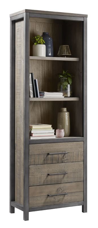 Boekenkast Tregosa 200 x 68 smoked grey