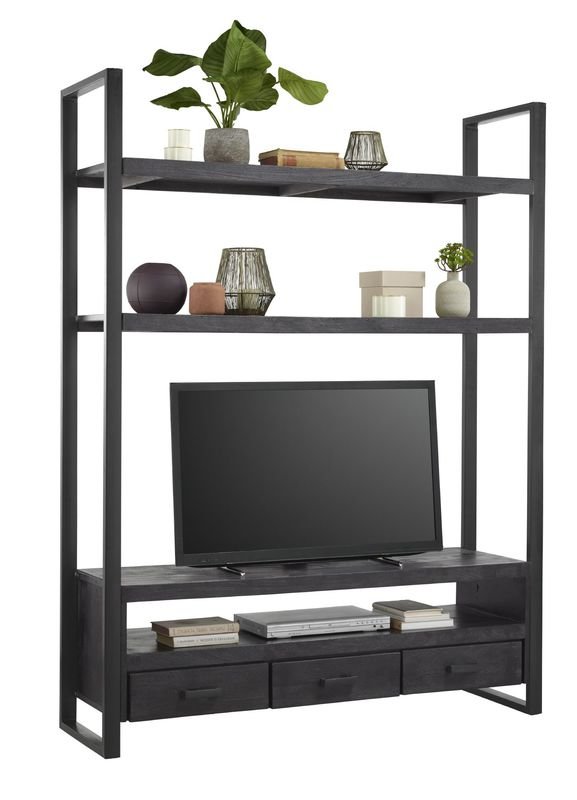 TV-meubel Newhaven 200 x 150 zwart