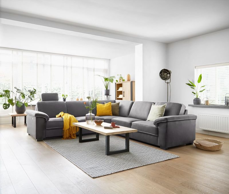 Salontafel Bandera grijs, 130x65 cm