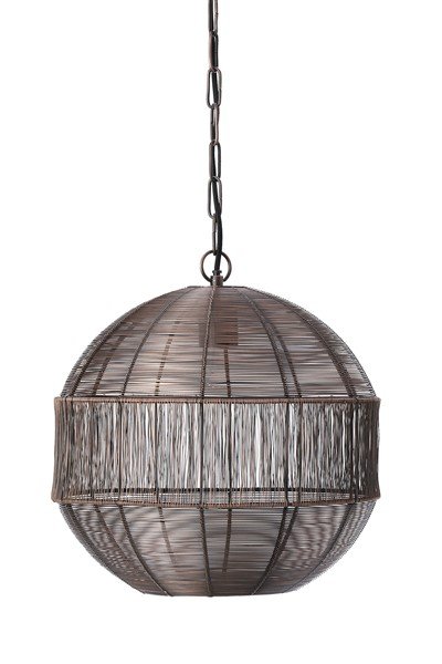 Hanglamp Bangor antiek koper, Ø45 cm