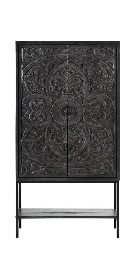 Hoge kast Montclair 190 x 100 zwart