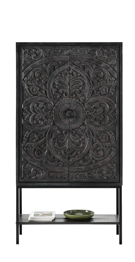 Hoge kast Montclair 190 x 100 zwart