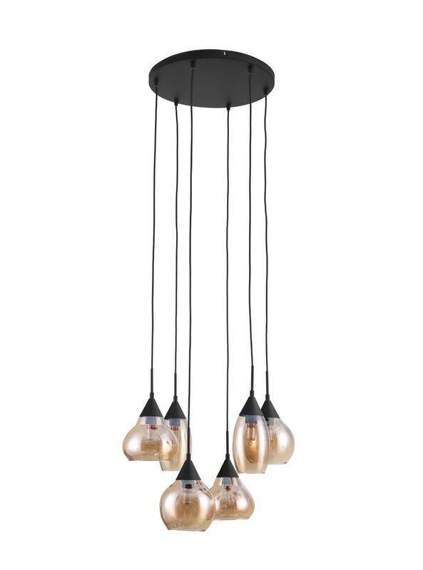 Hanglamp Lungo amber glas, 46x120 cm