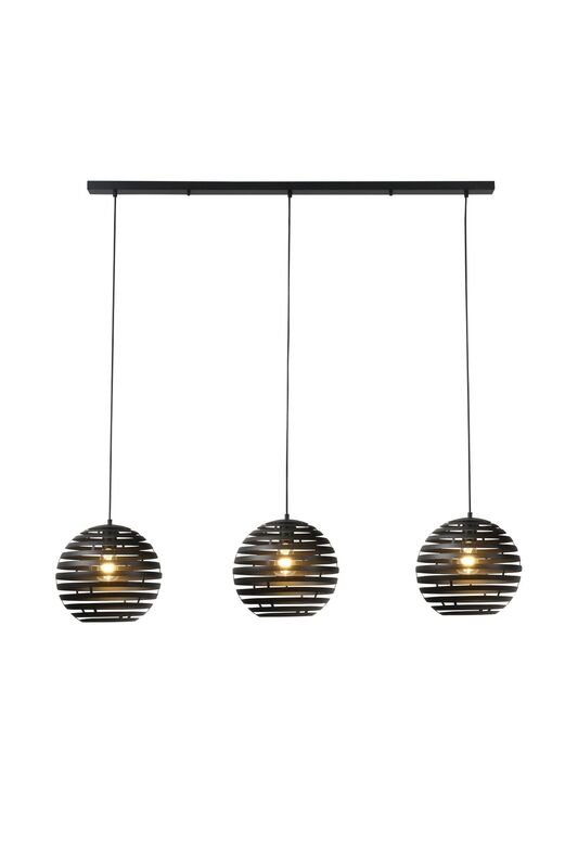 Hanglamp Fiorenza zwart staal, 120x30x120 cm