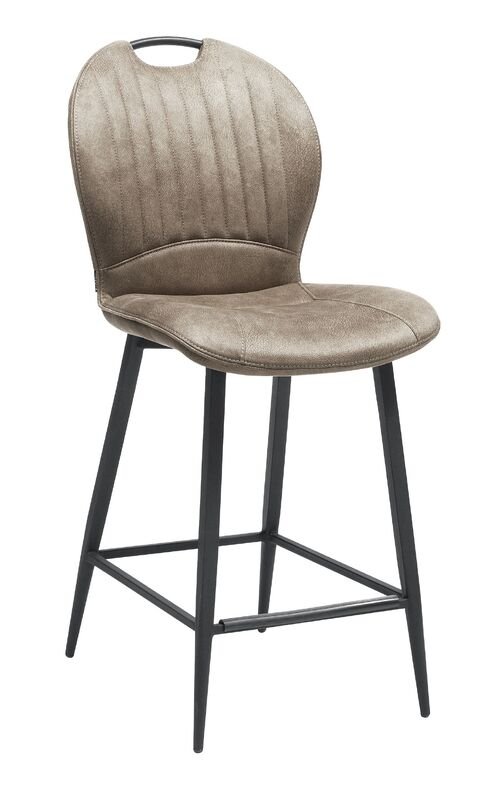 Barkruk Castione taupe microvezel