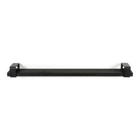 Wandplank Rimello zwart, 70 x 10 cm