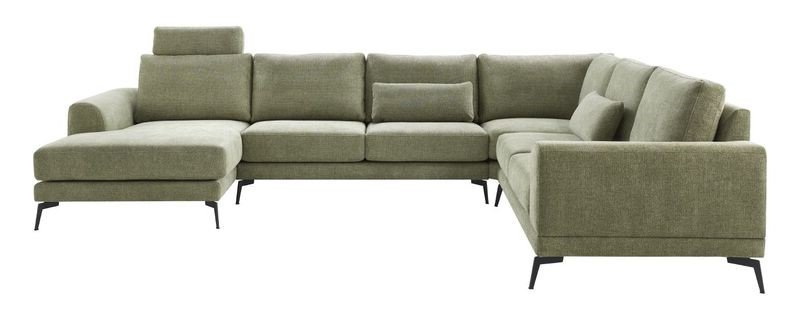 Hoekbank Flandria pocketvering i.c.m. visco-schuim groen