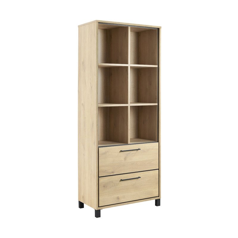 Boekenkast Heston 190 x 70 blank eiken