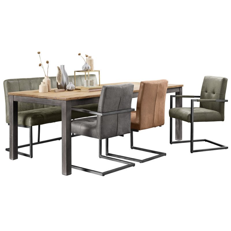 Eetkamerbank Oro 170 cm dark grey