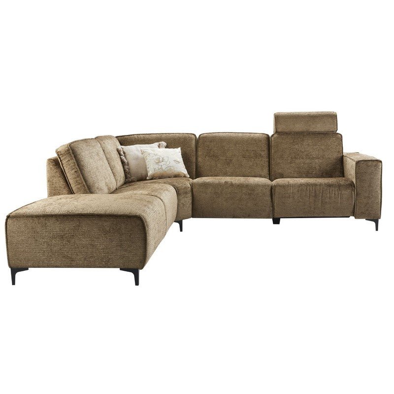 Hoekbank Leany HR schuim i.c.m. Visco schuim Brandy