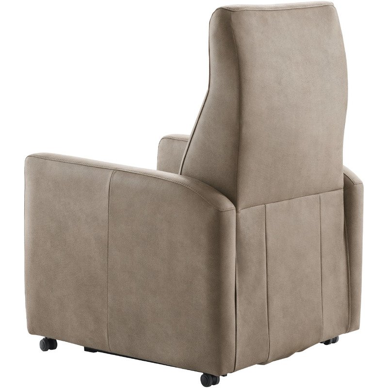 Relaxfauteuil Novie grijs-bruin small elektrisch verstelbaar