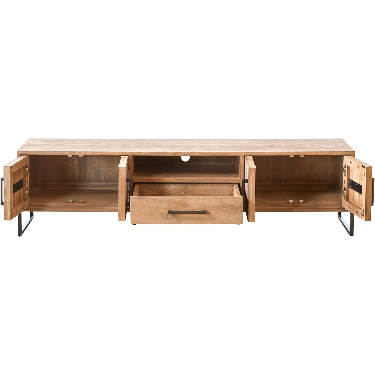 TV-meubel Piastra  mangohout naturel 48 x 188 x 40 cm