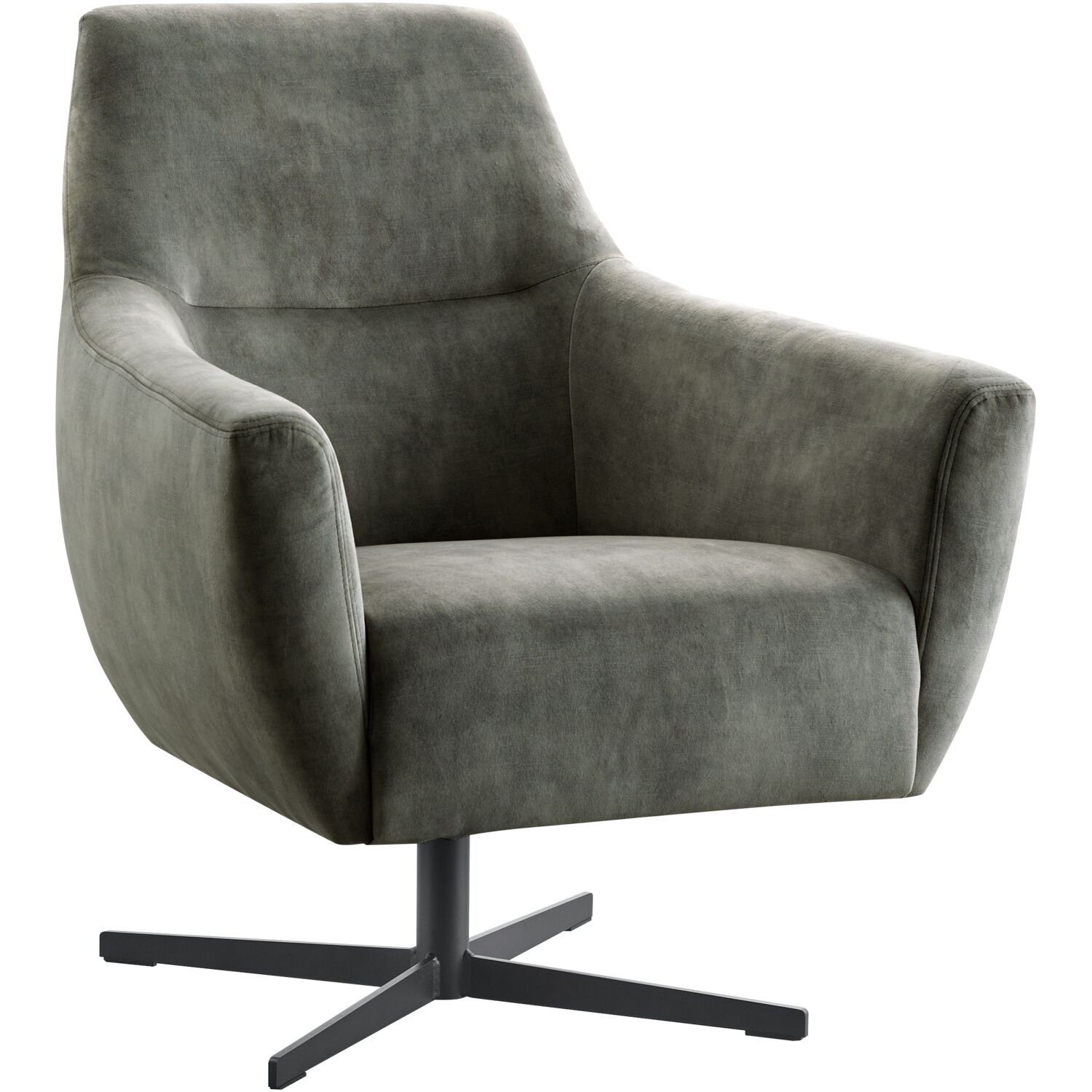 Draaifauteuil Gudo stof adore 67 antraciet
