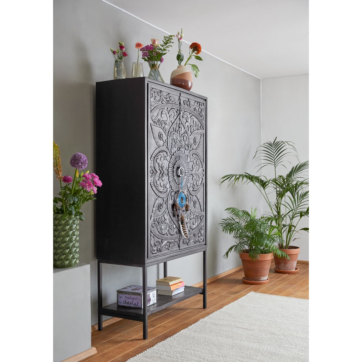 Hoge kast Montclair 190 x 100 zwart