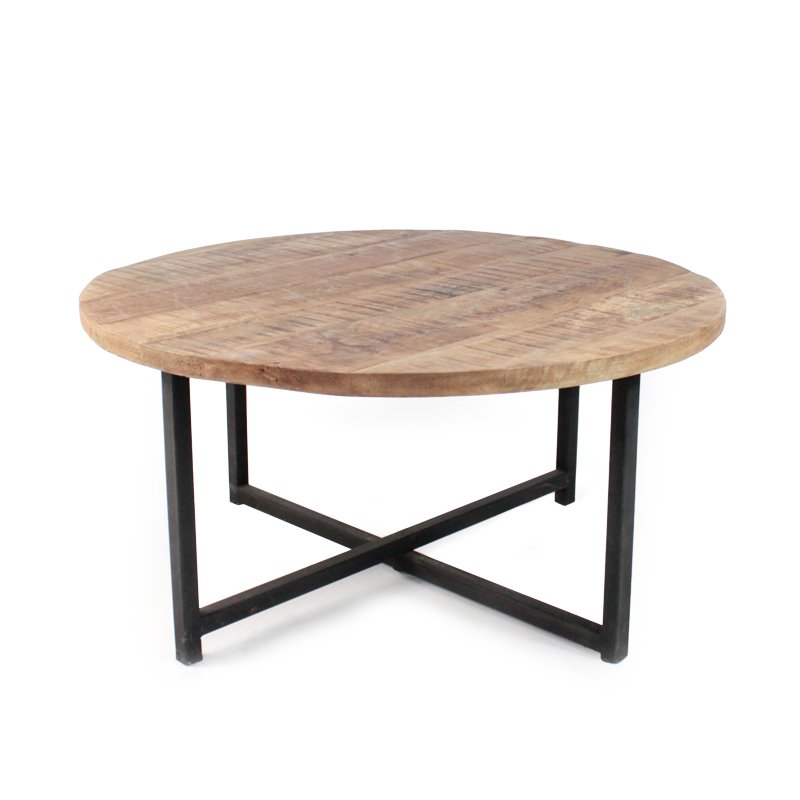 Salontafel Dex rough mangohout, 80 cm