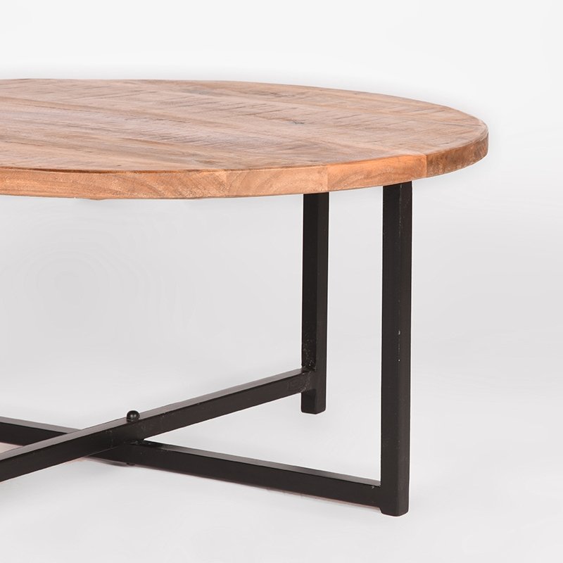 Salontafel Dex rough mangohout, 80 cm