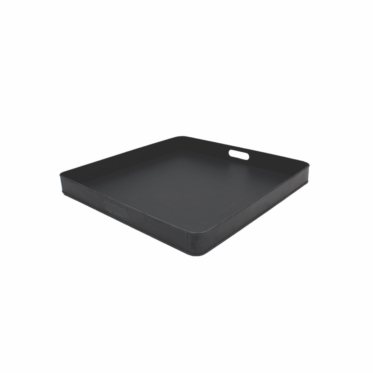 Dienblad zwart metaal, 60x60x6 cm