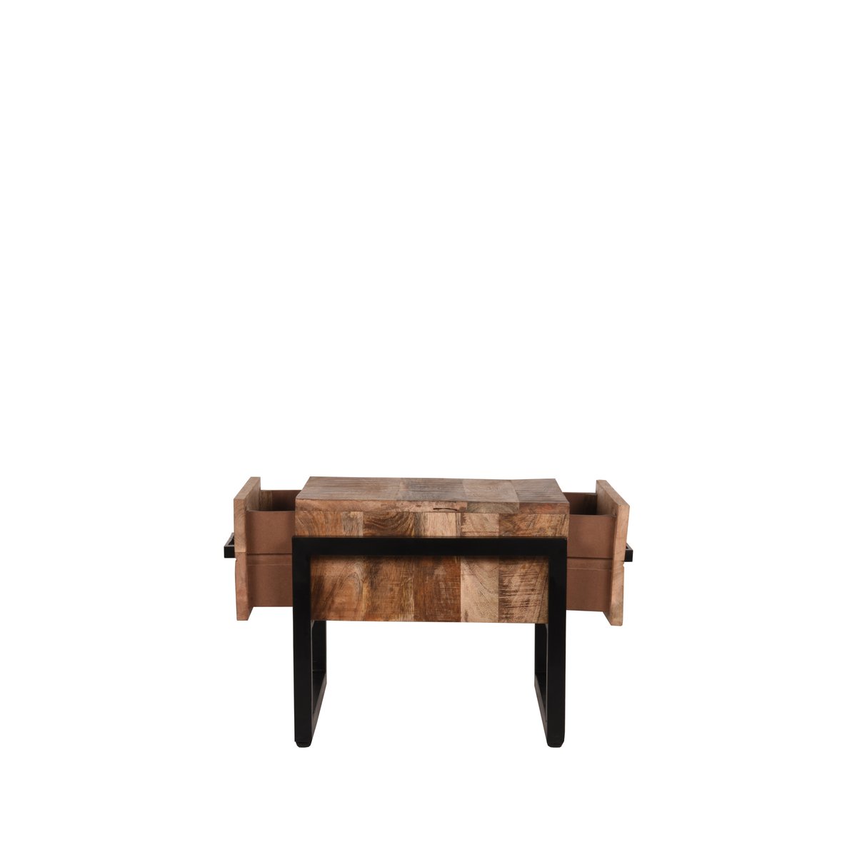 Salontafel Bolivia rough mangohout, 50x50 cm