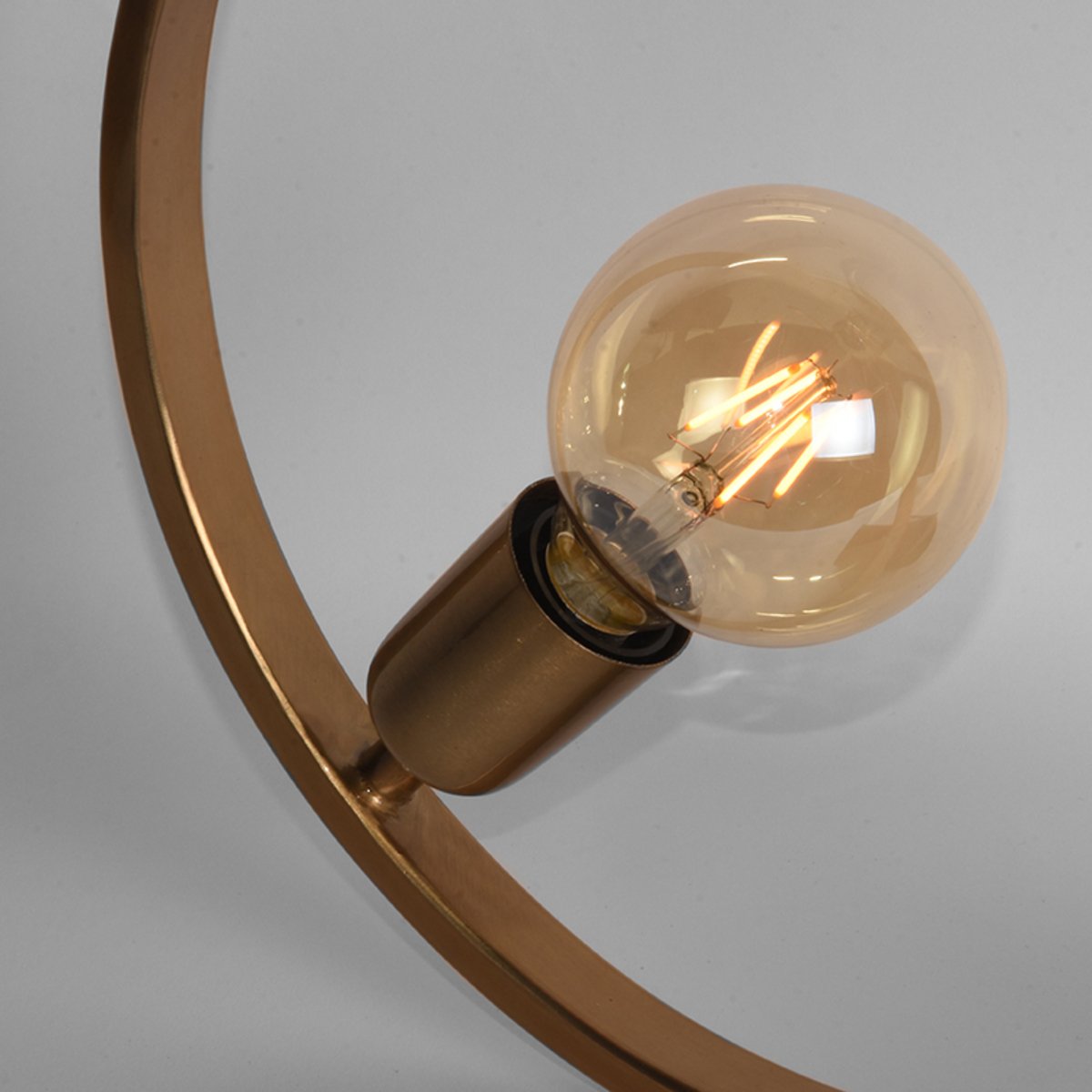 Tafellamp Ring goud en zwart metaal, 38x12x38 cm