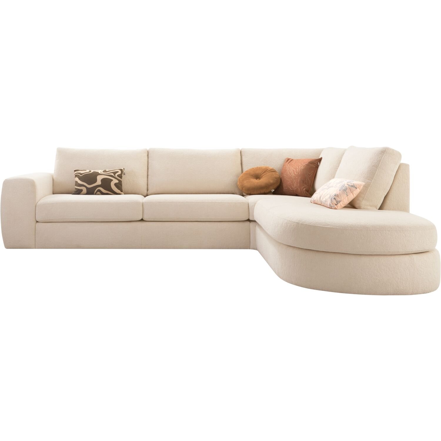 Hoekbank Azara HR i.c.m. traagschuim, beige