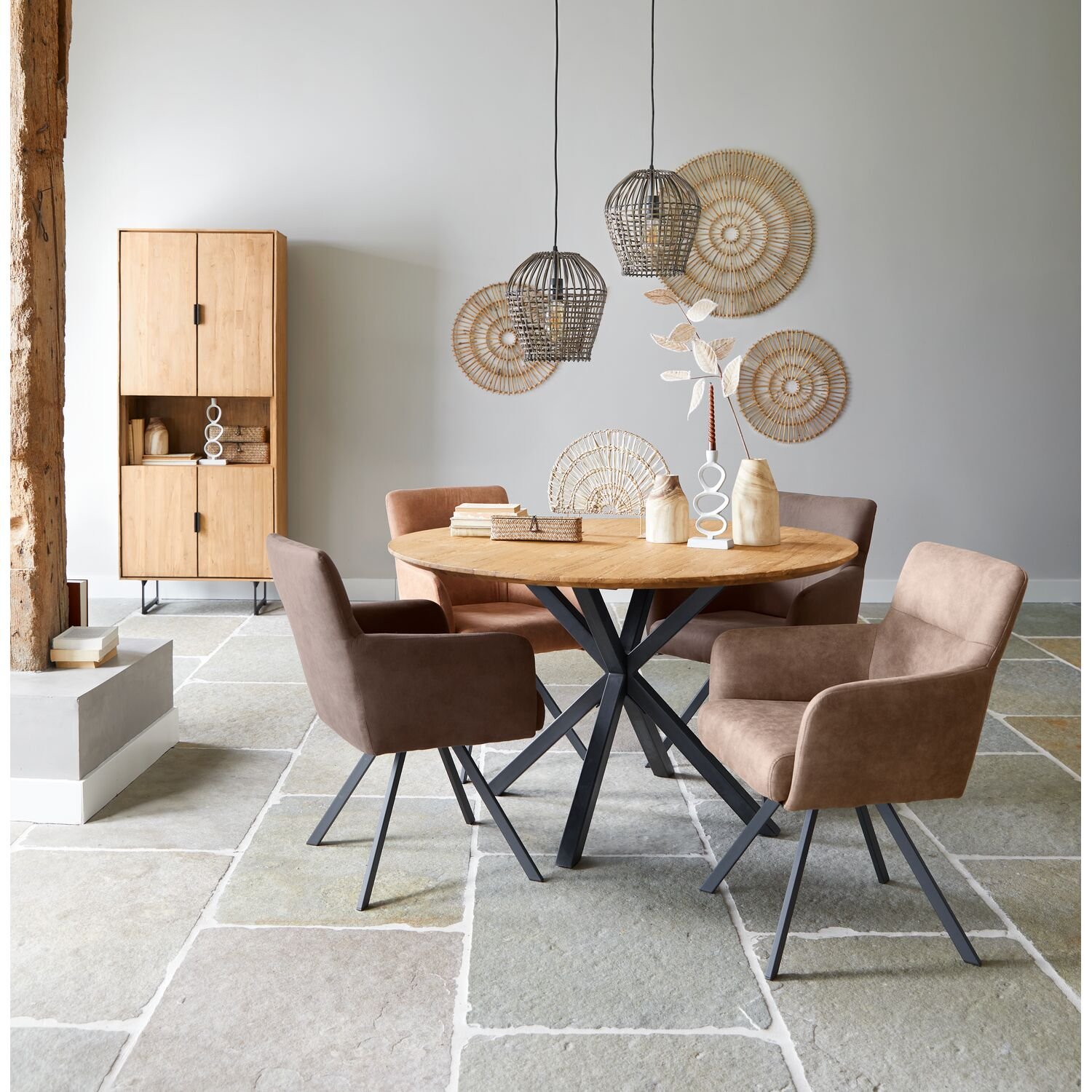 Eettafel Aska ø130 naturel brushed 