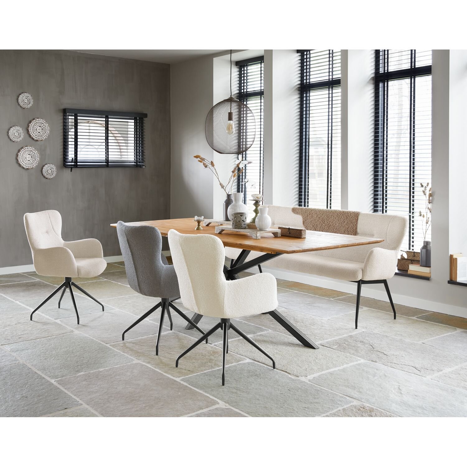 Eettafel Aska 200 x 95 teak naturel brushed
