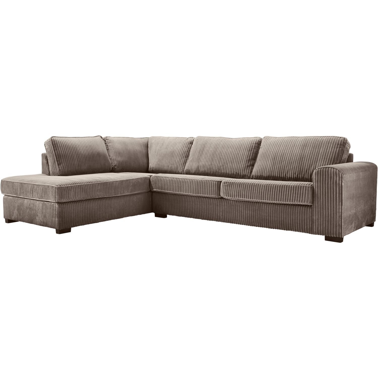 Hoekbank Pomasi soft zitting bruin