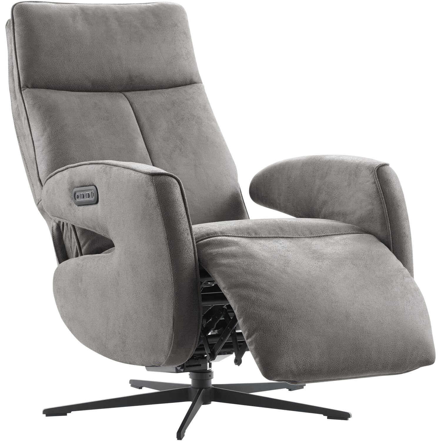 Relaxfauteuil Niland Dark Grey Elektrisch