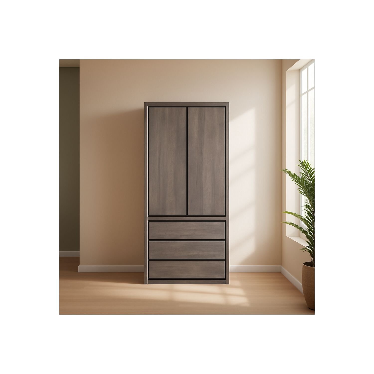 Opbergkast Lavio 210 x 86 grafiet