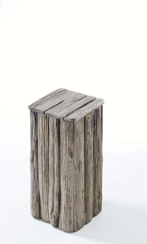 Pedestal Abrega 60 x 28 x 28 antique grey wash