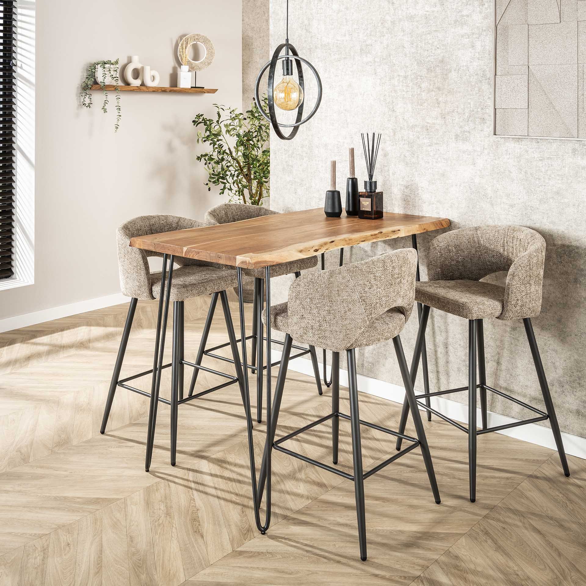 Bartafel edge 130 / Massief acacia naturel