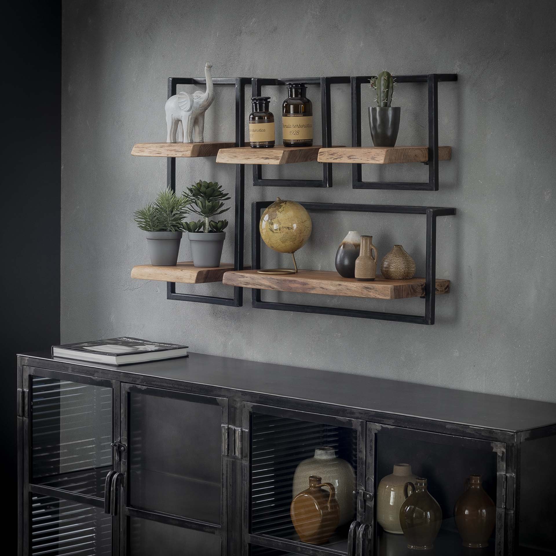 Wandplank edge 30cm / Massief acacia naturel