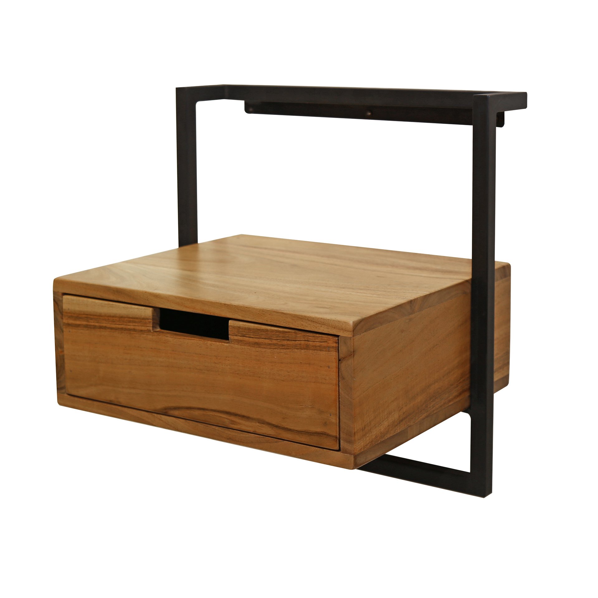 Nachtkastje Air Solid Massief acacia naturel
