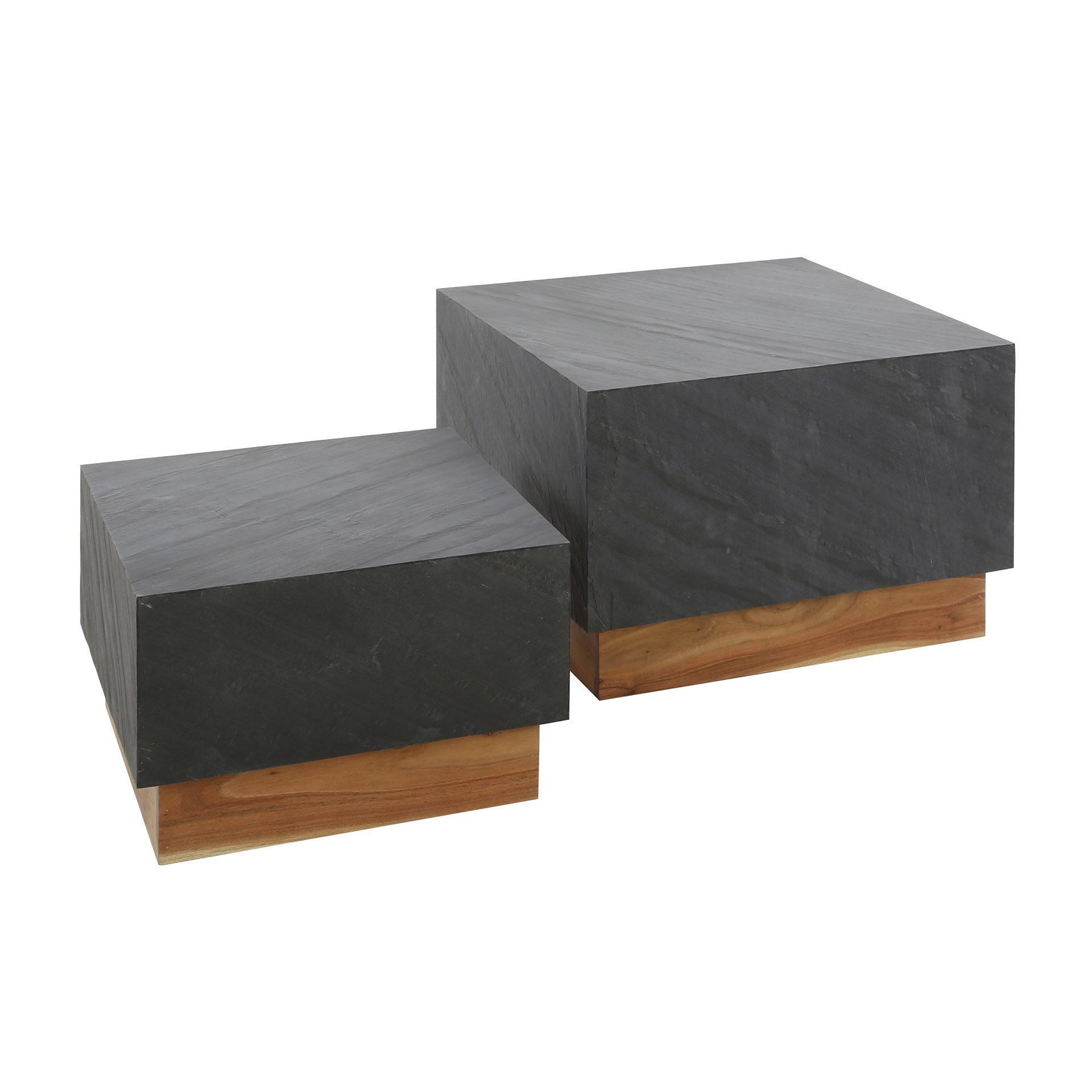 Salontafel set/2 Blox Slate Leisteen