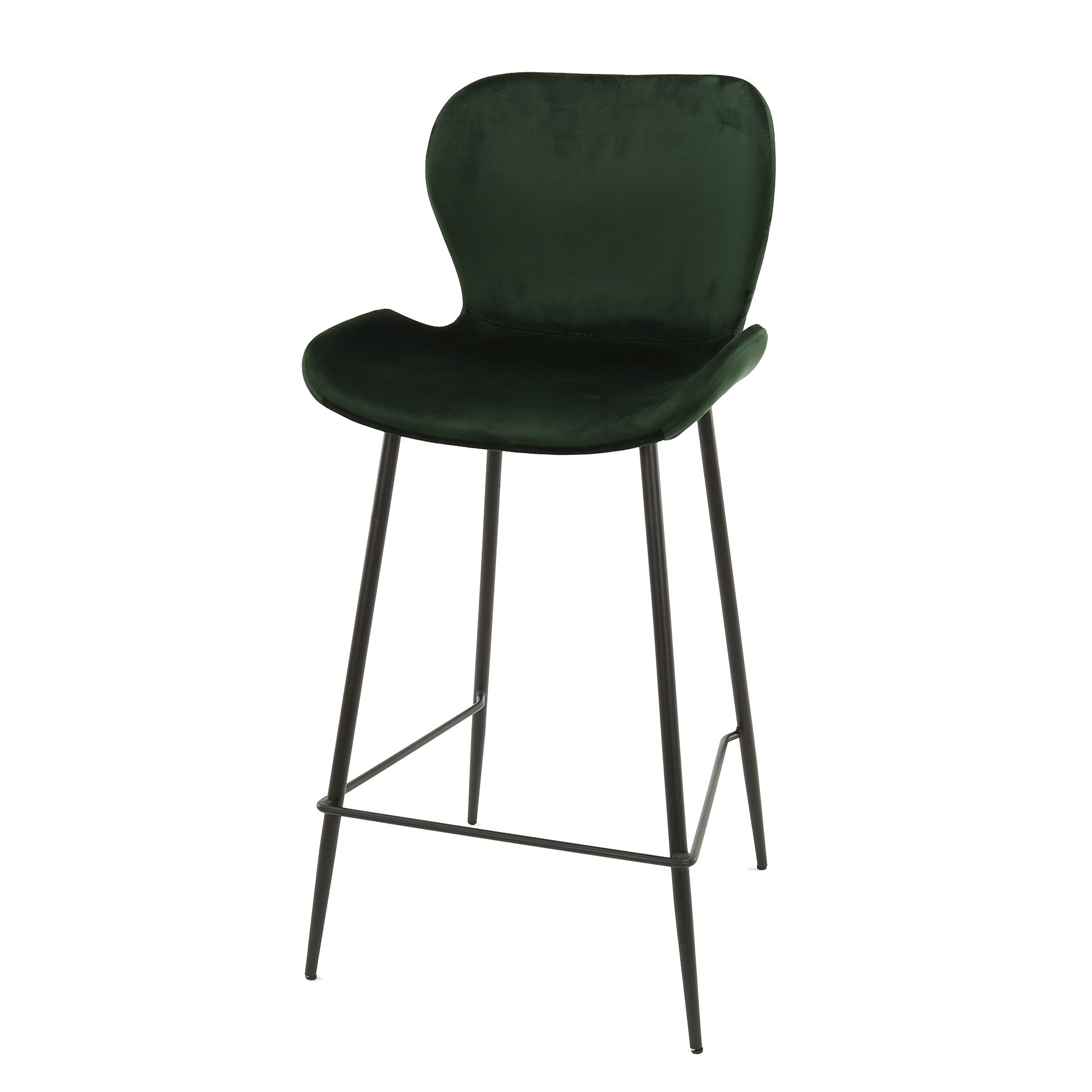 Barstoel ronde buis VPE4 Groen velours