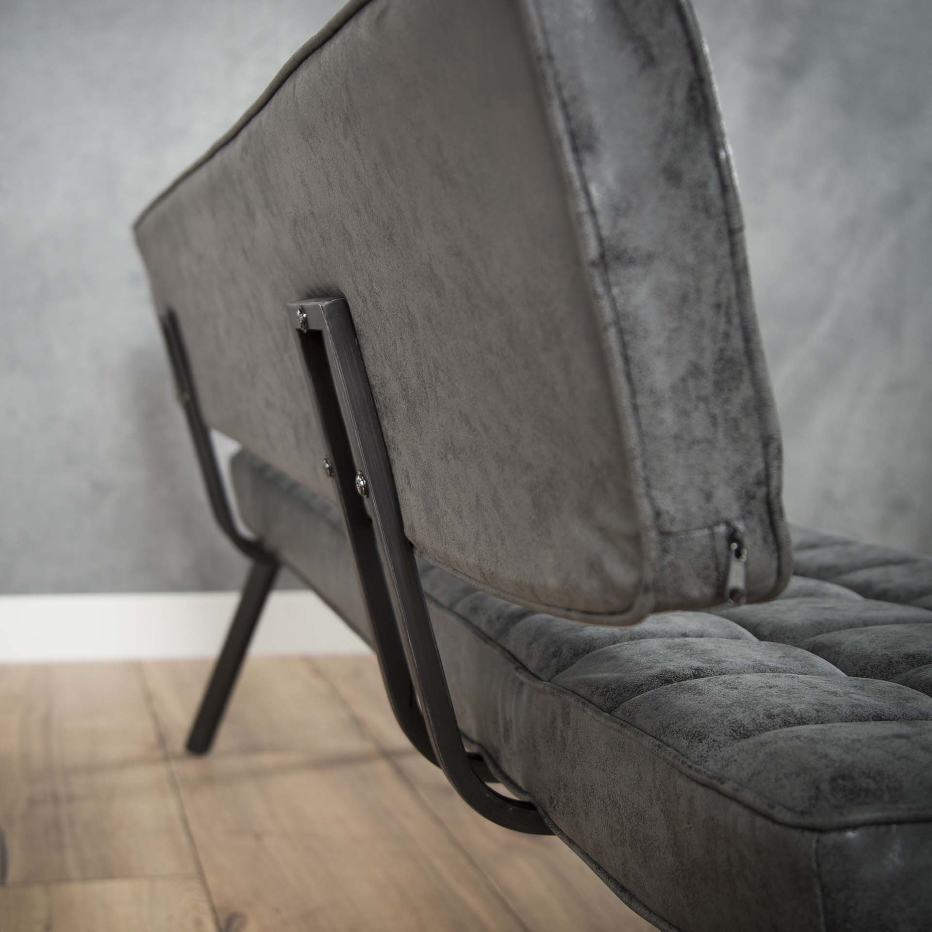 Eetkamerbank wax 180 cm zwart
