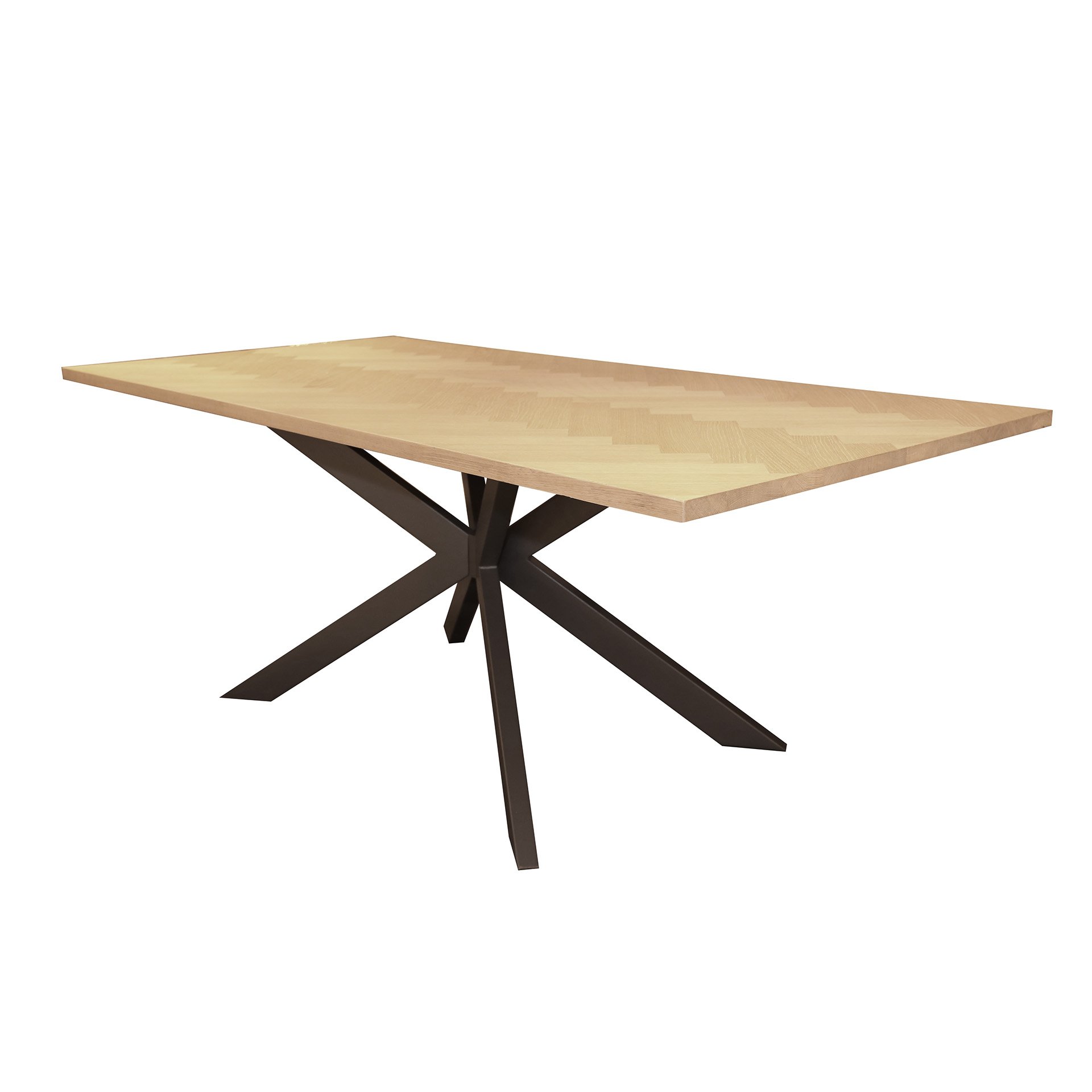 Eetkamertafel visgraat 200 x 100 naturel