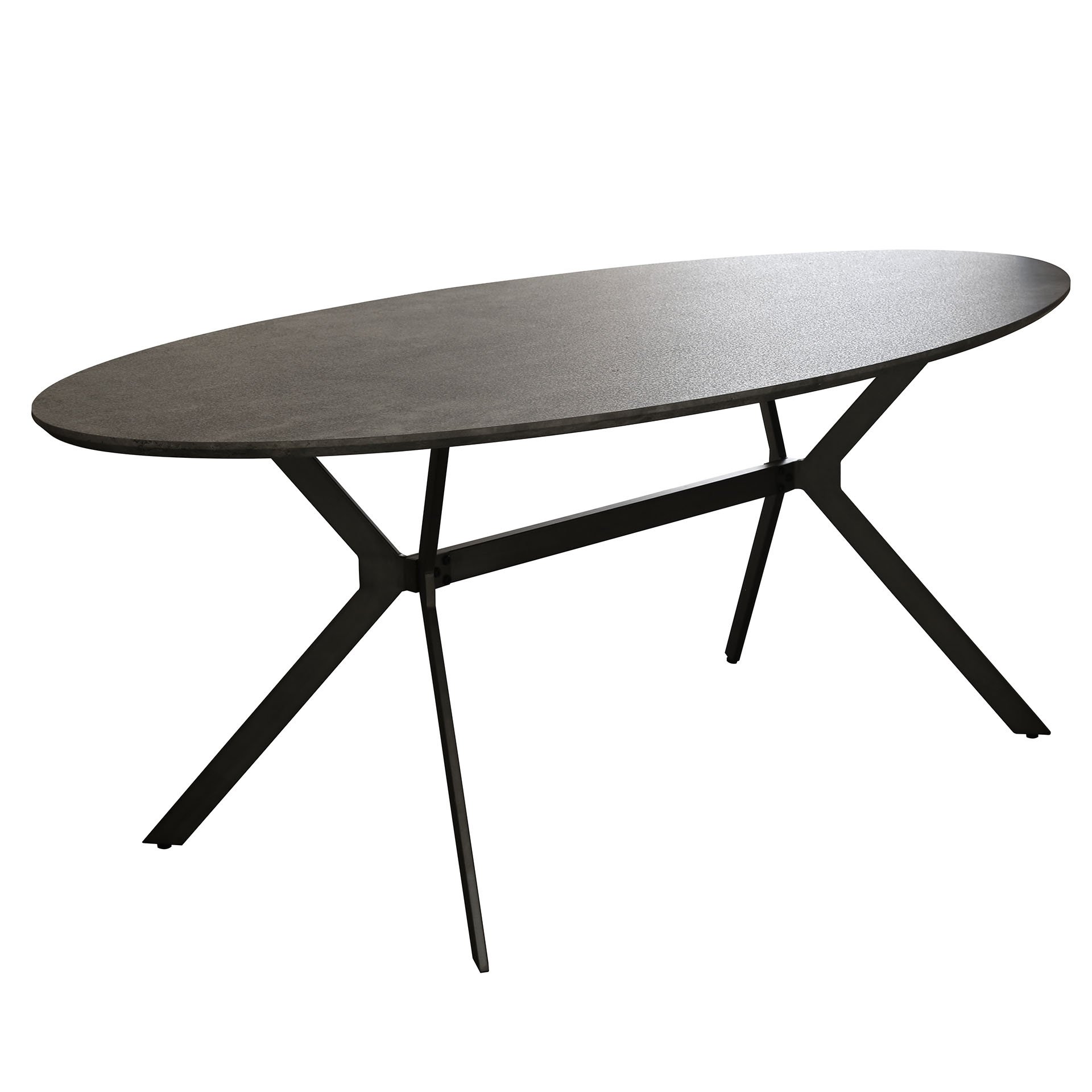 Eetkamertafel ovaal 200 grijs